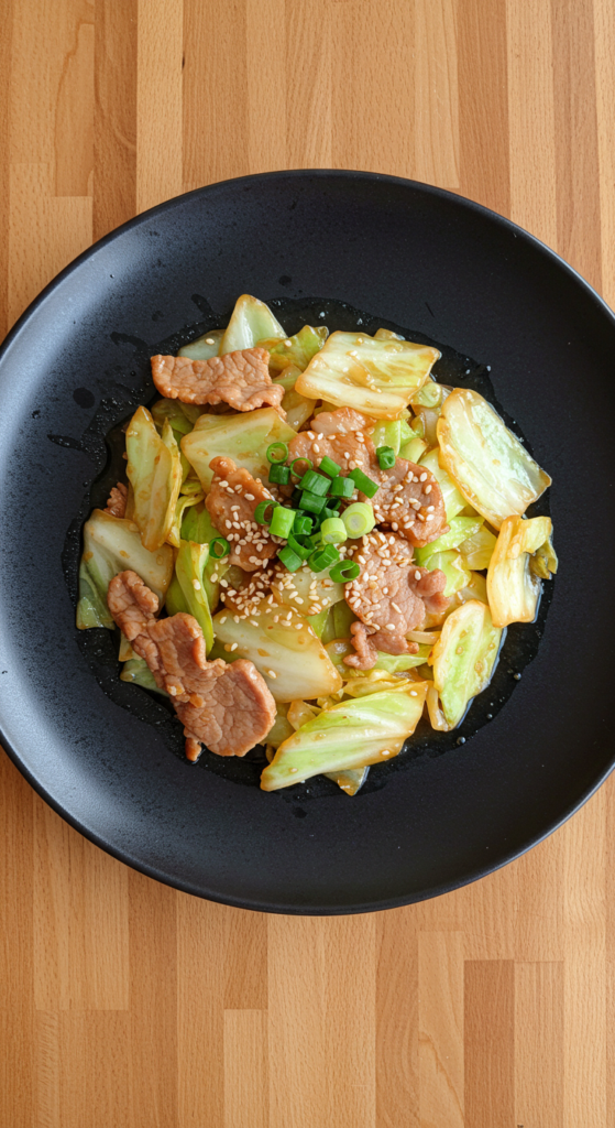 豚肉とキャベツの醤油炒め